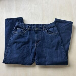 Adventuridge Jeans Mens‎ 36x34 Blue Flannel Lined Straight Leg Denim Winter